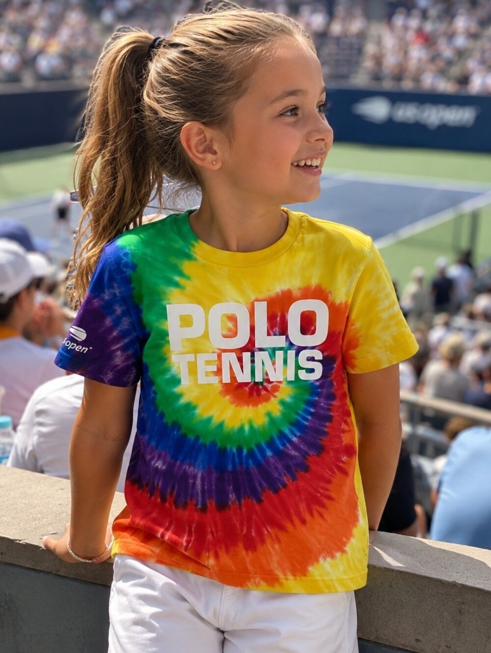Polo by Ralph Lauren Short Sleeve Polo Tennis U.S. Open Tie Dye T-shirt Youth 8